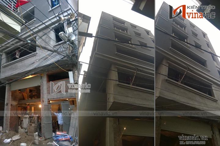 Thi công xây dựng công trình nhà ống 7 tầng hiện đại TCNO1439