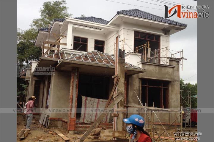 Thi công hoàn thiện công trình biệt thự 2 tầng TCBT1501