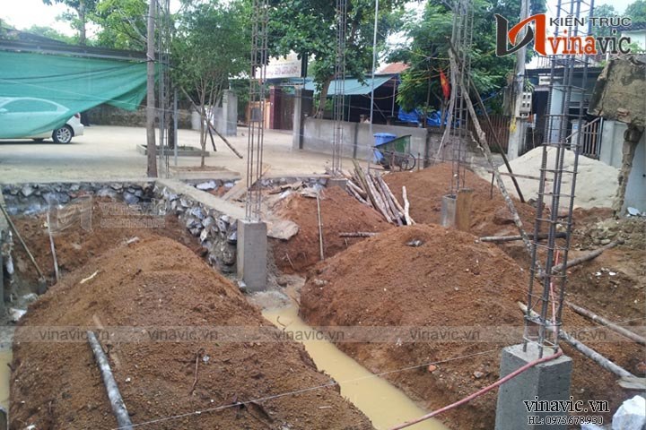 Thi công xây dựng cơ bản biệt thự 2 tầng TCBT1501