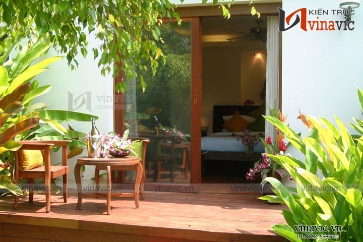 Kiến trúc, ngoại cảnh công trình biệt thự nhà vườn TCBT1518