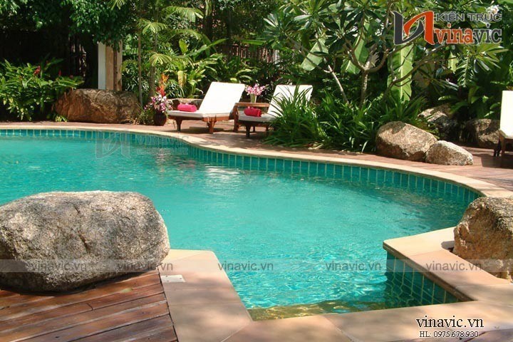 Kiến trúc, ngoại cảnh công trình biệt thự nhà vườn TCBT1518