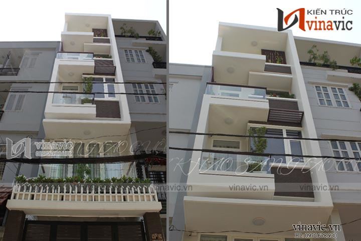 Xây nhà trọn gói ở hà nội công trình nhà phố 5 tầng TCNP05