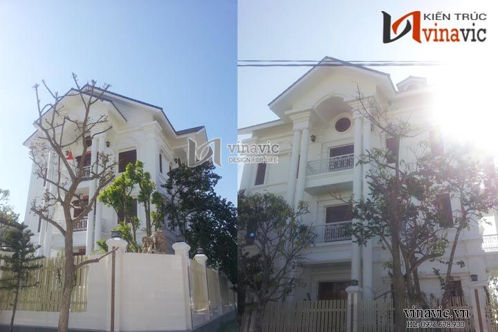 Hình ảnh thực tế xây dựng hoàn thiện công trình biệt thự TCBT1403