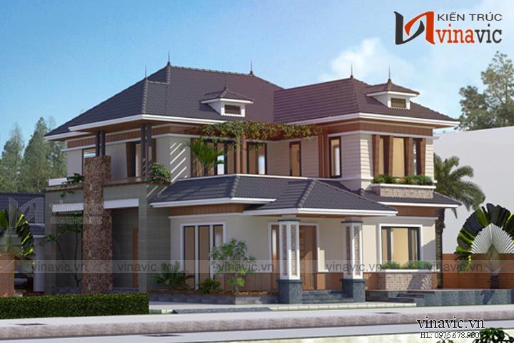 View khác Bản thiết kế nhà 2 tầng 150m2 