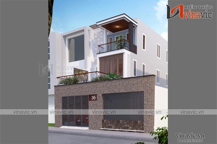 Xem mẫu thiết kế nhà ống hiện đại 3 tầng 5 x 18,2m NO1616