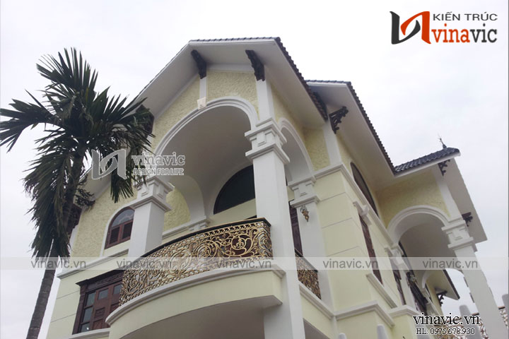 Thi công biệt thự tân cổ nhẹ nhàng tại Nhân Hà Nam TCBT1653