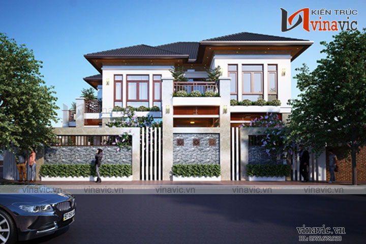 View khác mẫu thiết kế nhà biệt thự 2 tầng 160m2