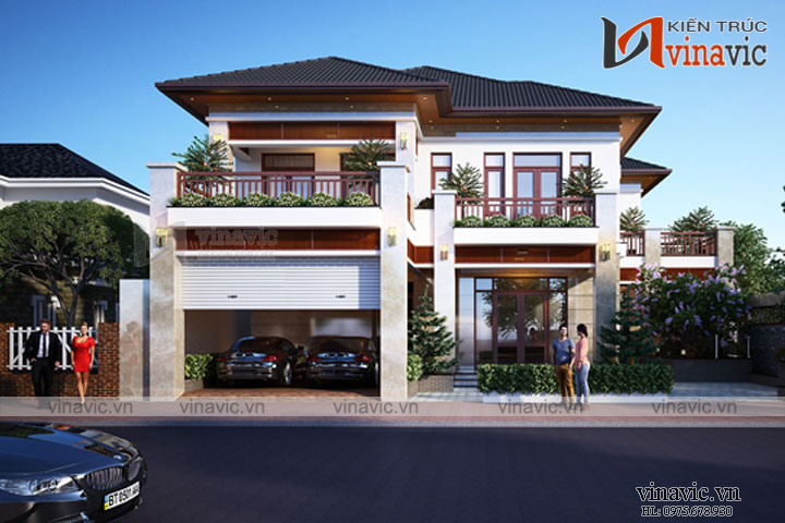 View khác mẫu thiết kế nhà biệt thự 2 tầng 160m2