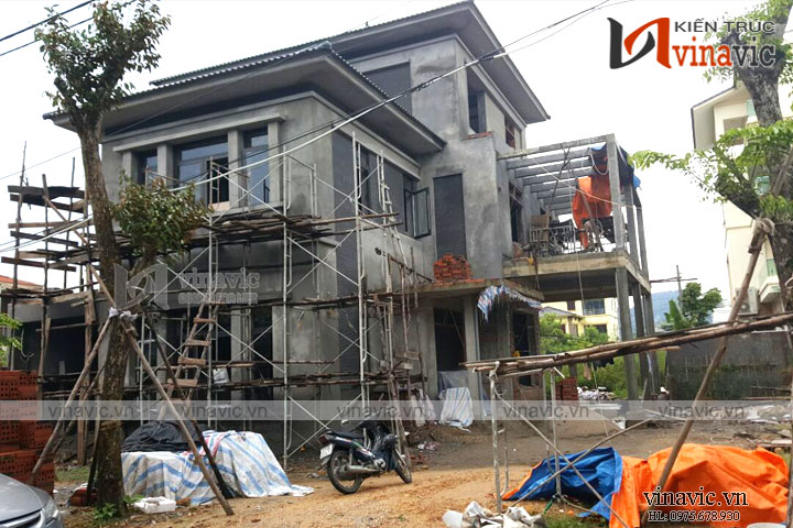 Hoàn thiện công trình biệt thự 3 tầng cuốn hút TCBT1685
