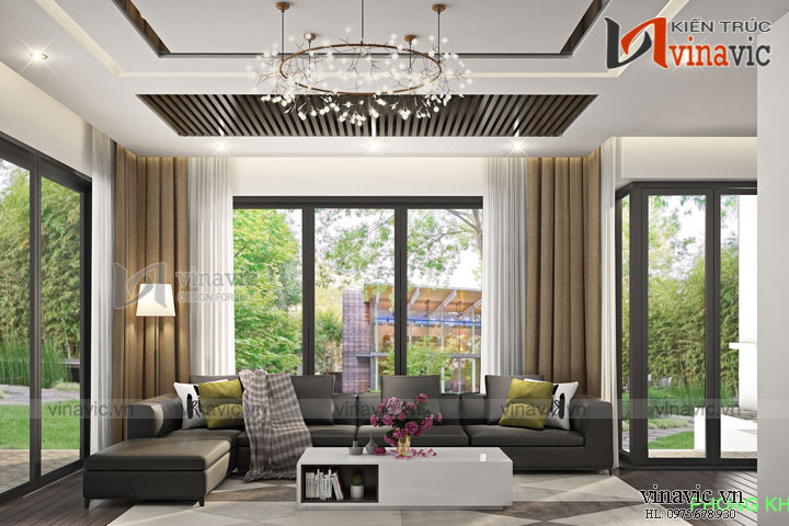 Mẫu thiết kế nội thất hiện đại cho căn Biệt thự 3 tầng NTBT1800