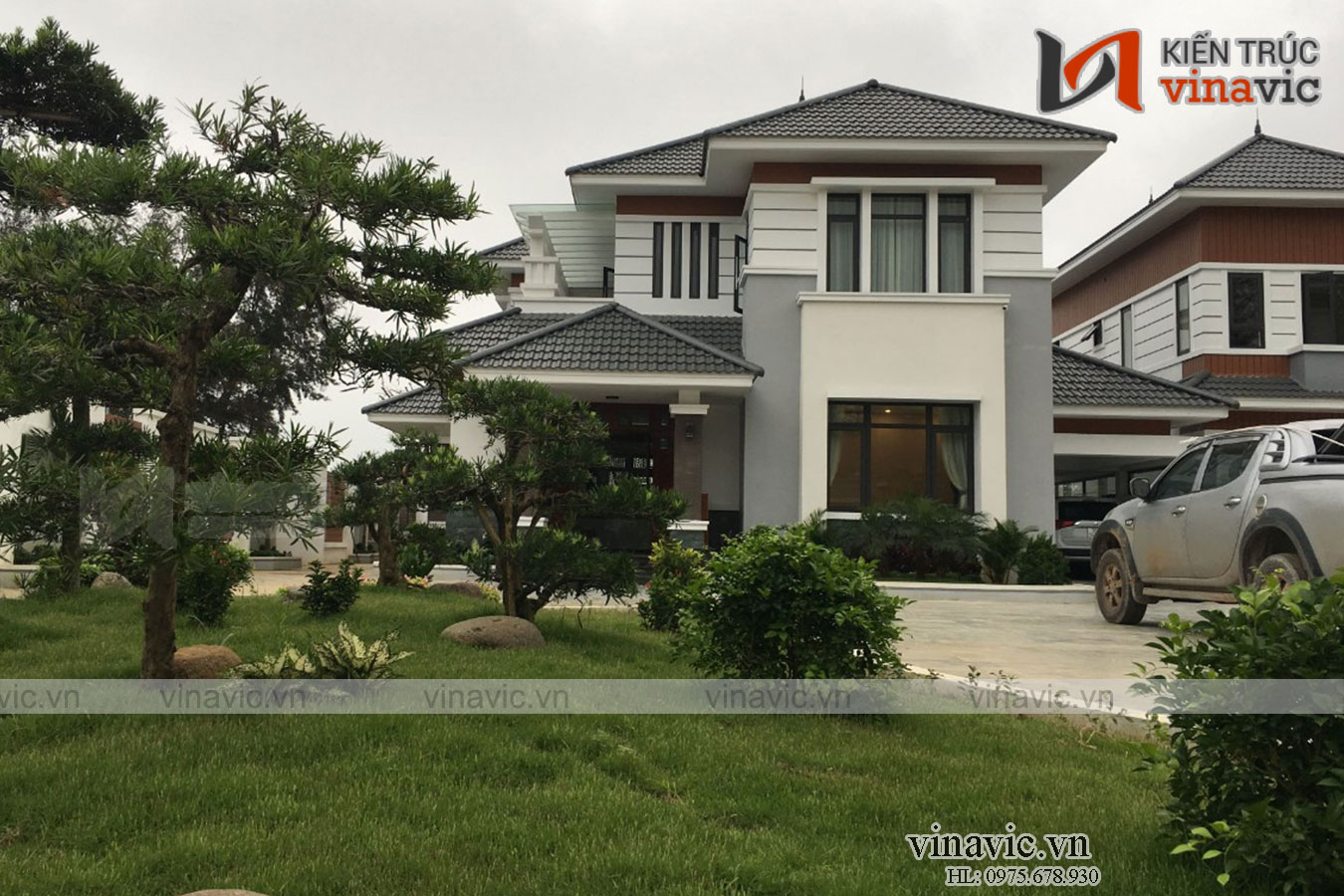 Hoàn thiện hai mẫu biệt thự hiện đại đẹp cho hai anh em tại Sầm Sơn TCBT1828