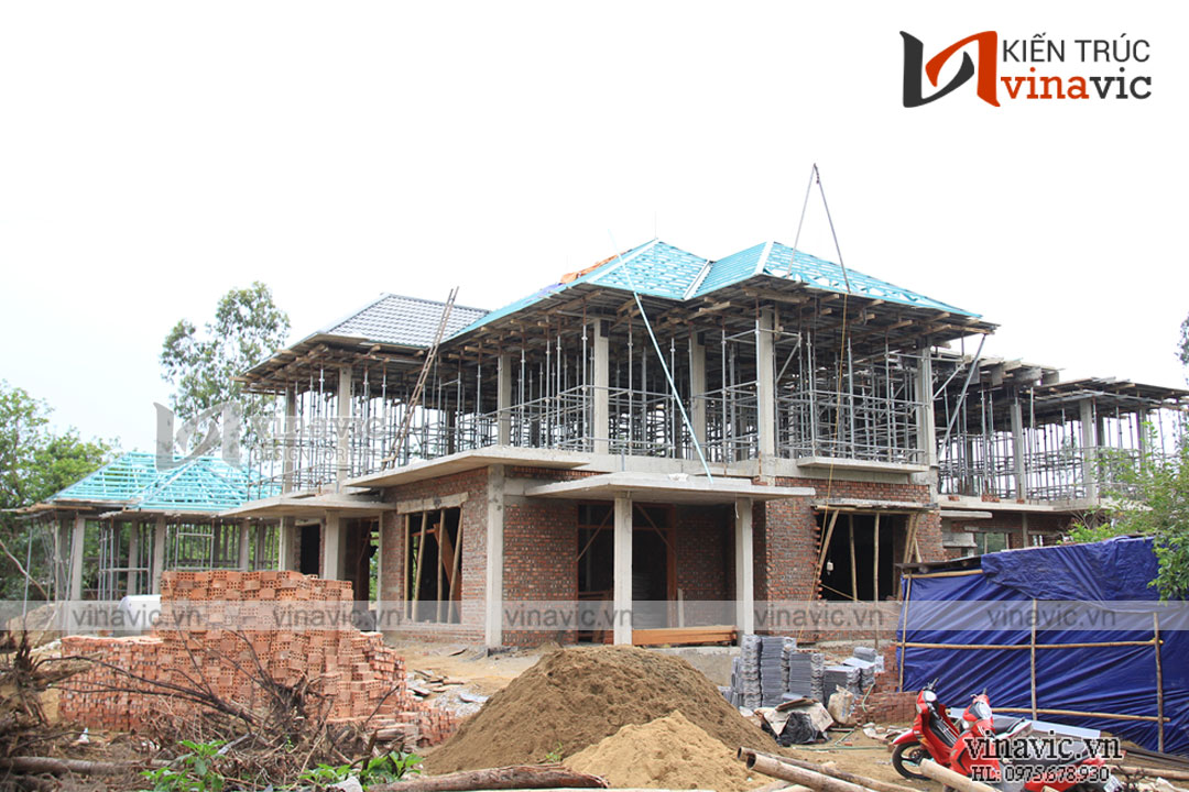 Hoàn thiện hai mẫu biệt thự hiện đại đẹp cho hai anh em tại Sầm Sơn TCBT1828