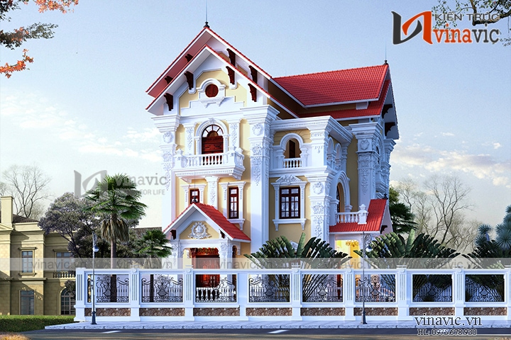 Thiết kế biệt thự 3 tầng đẹp với đầy đủ công năng sử dụng