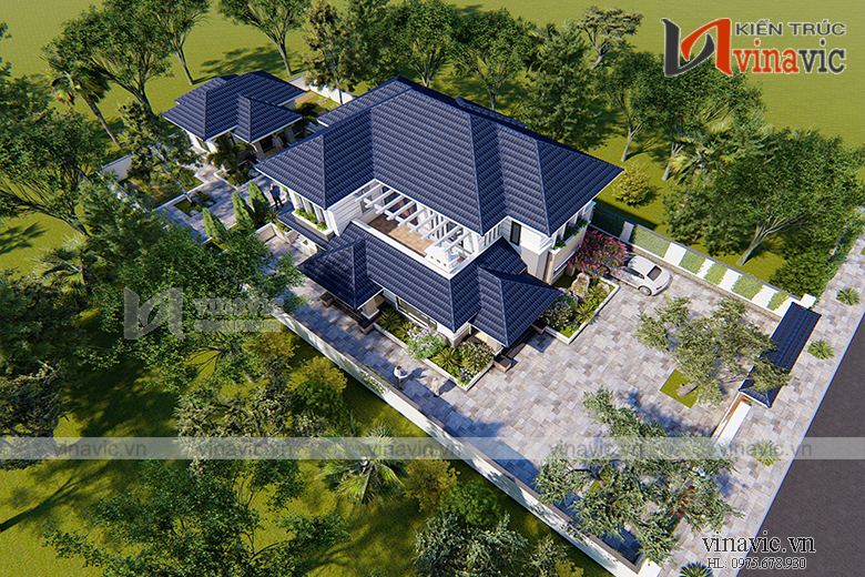 Góc nhìn khác Nhà đẹp 2 tầng mái thái hiện đại nổi bật nhất biển Sầm Sơn