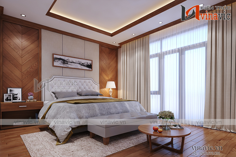 Nội thất phòng ngủ 1 nhà ống mang phong cách hiện đại NTNO1621