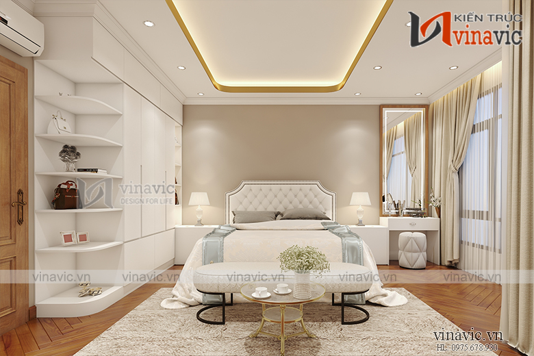 Nội thất phòng ngủ 4 nhà ống mang phong cách hiện đại NTNO1621