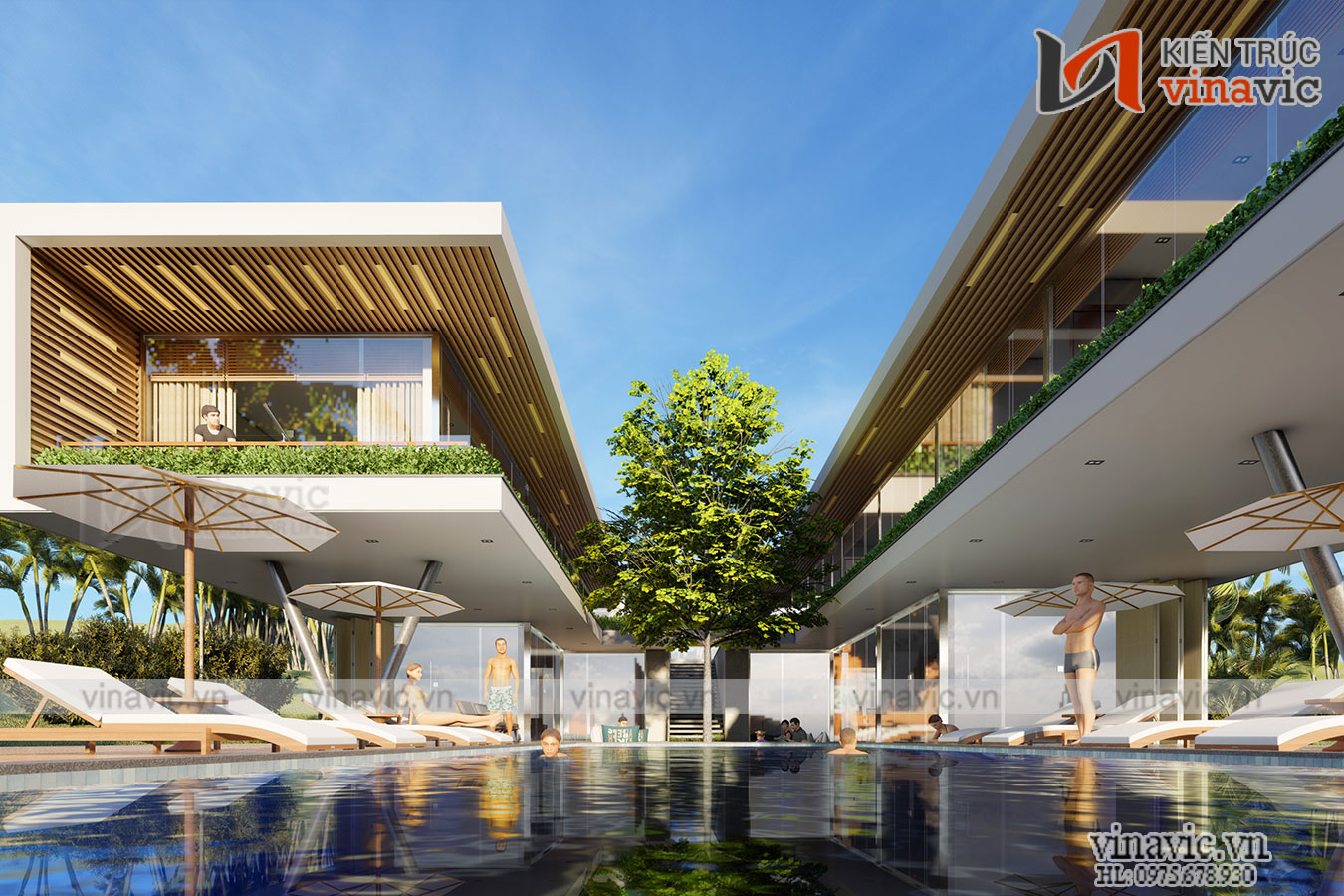 Góc nhìn khác Nhà hiện đại 2 tầng 750m2 kiểu Singapore ở ven biển Phú Quốc BT1914