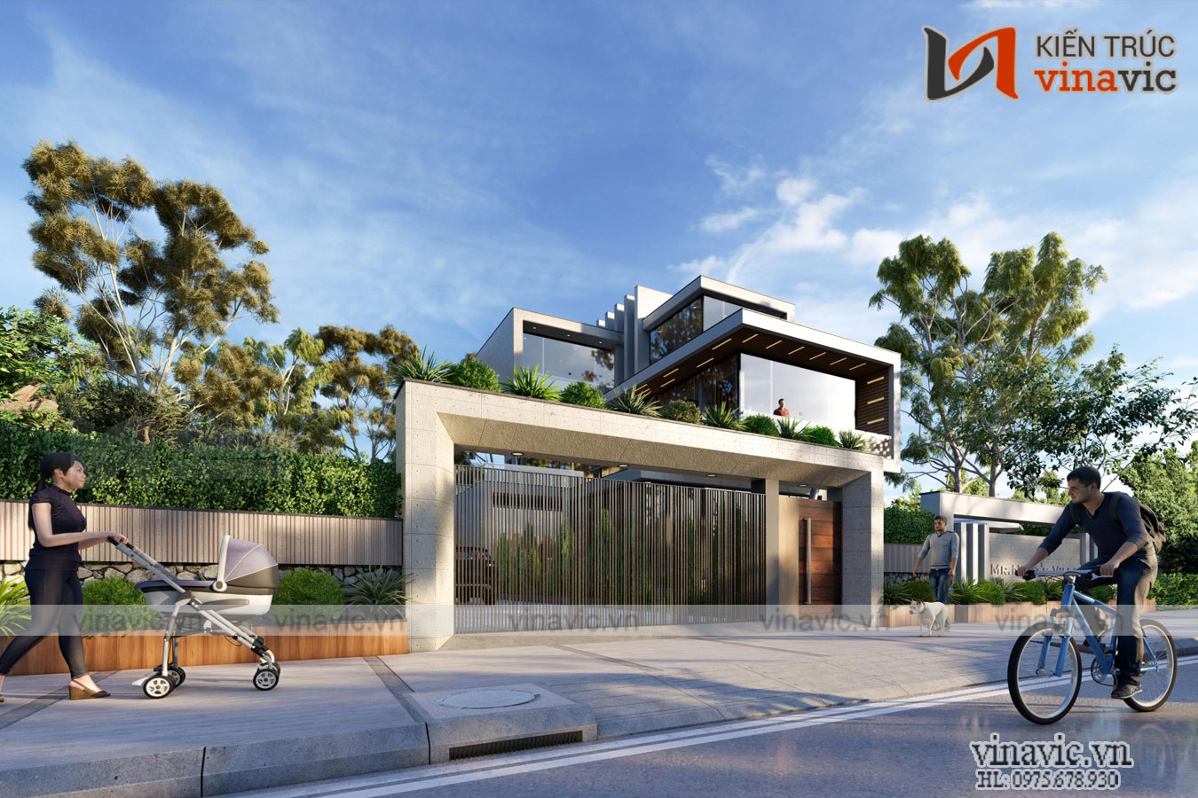 Góc nhìn khác Biệt thự hiện đại có hồ bơi kiểu singapore ở Quảng Bình