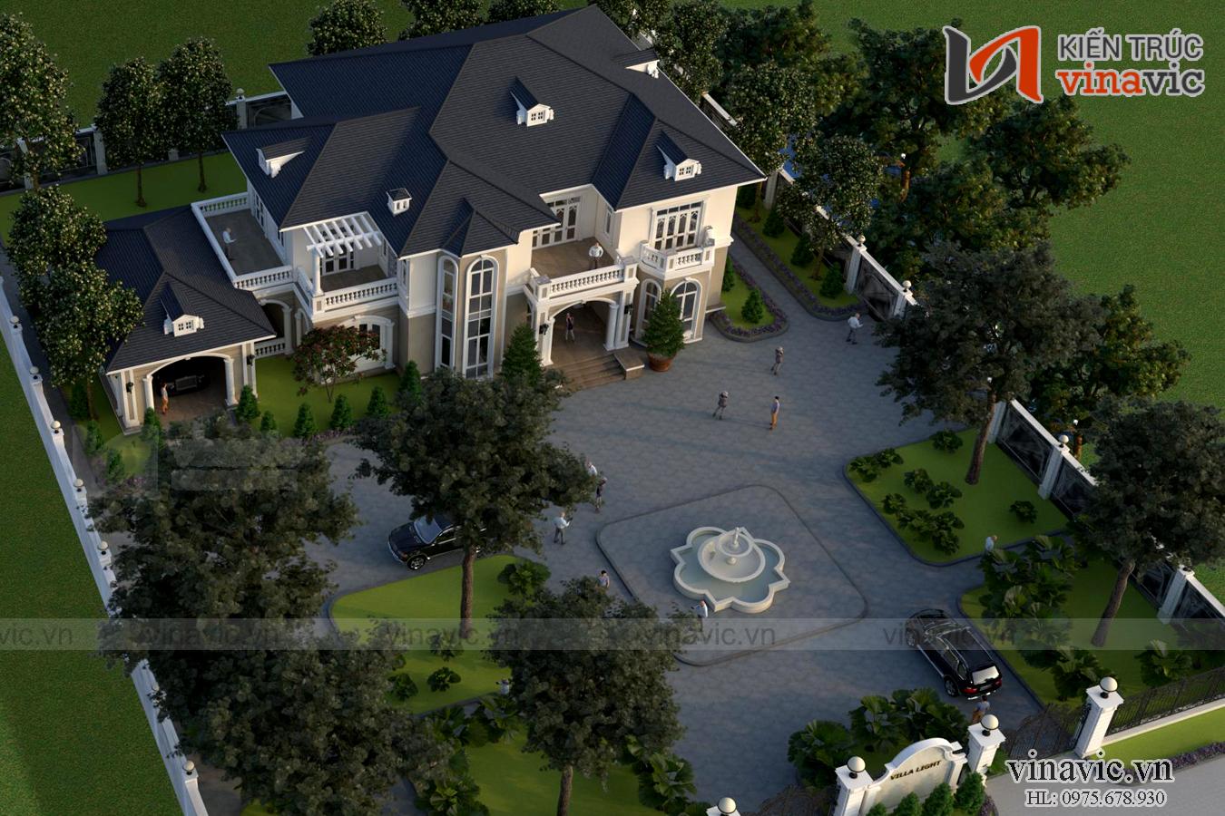 Biệt thự 2 tầng tân cổ điển 250m2/1 sàn đẳng cấp ở đảo Phú Quốc LDDT2003