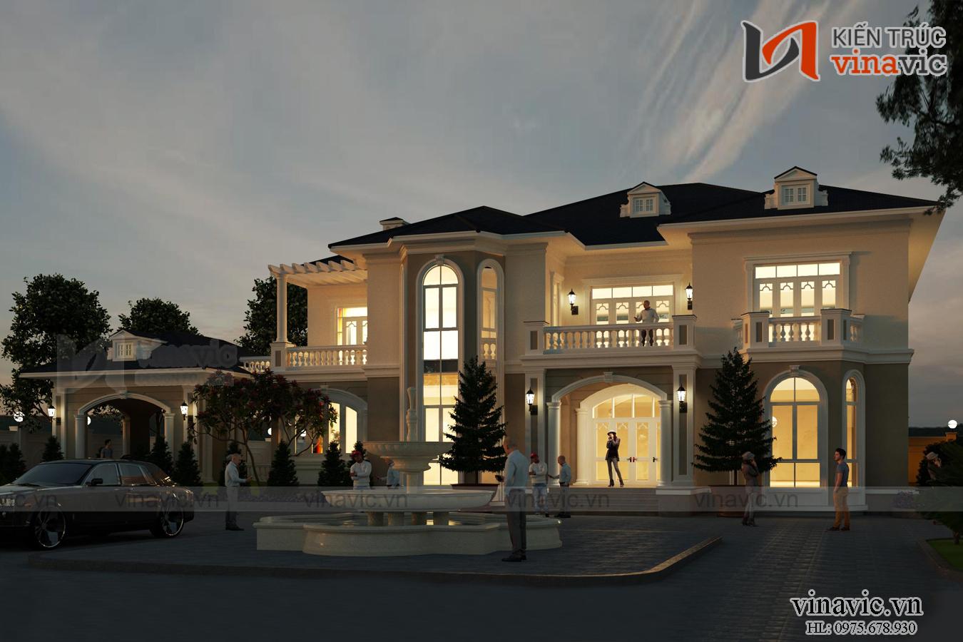 Biệt thự 2 tầng tân cổ điển 250m2/1 sàn đẳng cấp ở đảo Phú Quốc LDDT2003