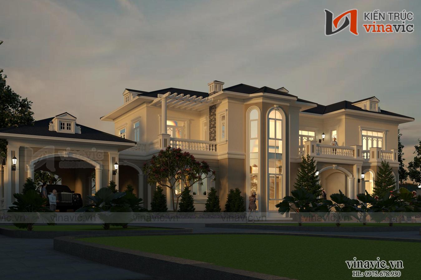 Biệt thự 2 tầng tân cổ điển 250m2/1 sàn đẳng cấp ở đảo Phú Quốc LDDT2003