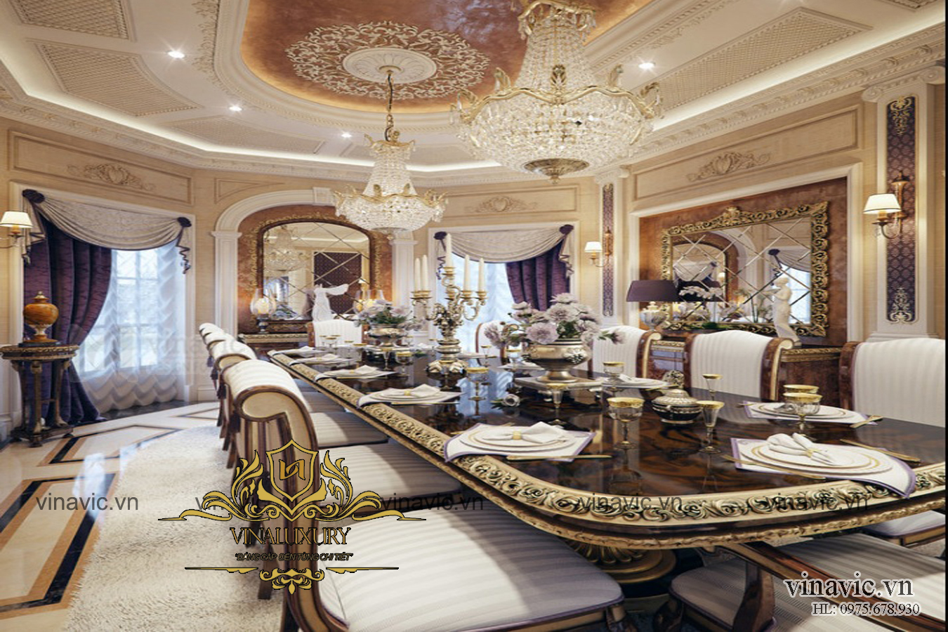 Nội thất phòng ăn biệt thự lâu đài LDDT2001. Một trong tứ khoái của con người là “ăn”, đặc biệt “ăn” còn được xếp hạng đầu tiên trong tứ khoái. Vì thế mà mỗi một gia đình phòng ăn, phòng bếp rất được chú trọng trong thiết kế. Không chỉ thoải mái khi nấu nướng mà khi ăn phải có không gian thoáng, với những chiếc ghế bàn vừa kích thước và những bộ dao thìa đẹp, nhìn thấy cái gì đẹp là đã thấy ngon miệng rồi phải không các bạn. Và chắc chắn rồi không gian phòng ăn của biệt thự lâu đài LDDT2001 này quá tuyệt vời rồi phải không ạ. Không gian rộng rãi thoáng đãng với những bộ bàn ghế ăn sang trọng, những nội thất cao cấp thỏa mãn mọi yêu cầu của những gia chủ cũng như khách hàng khó tính nhất. 