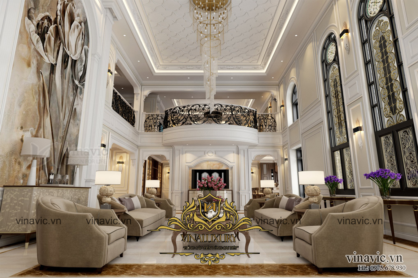 Nội thất cổ điển cho căn biệt thự lộng lẫy ở Hải Dương NT2013