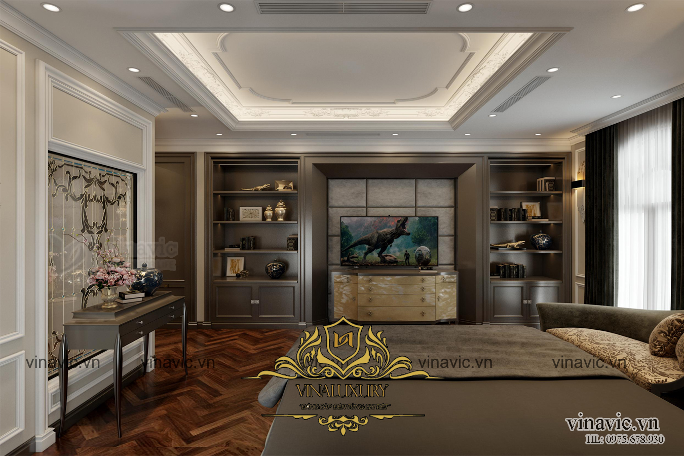 Nội thất cổ điển cho căn biệt thự lộng lẫy ở Hải Dương NT2013