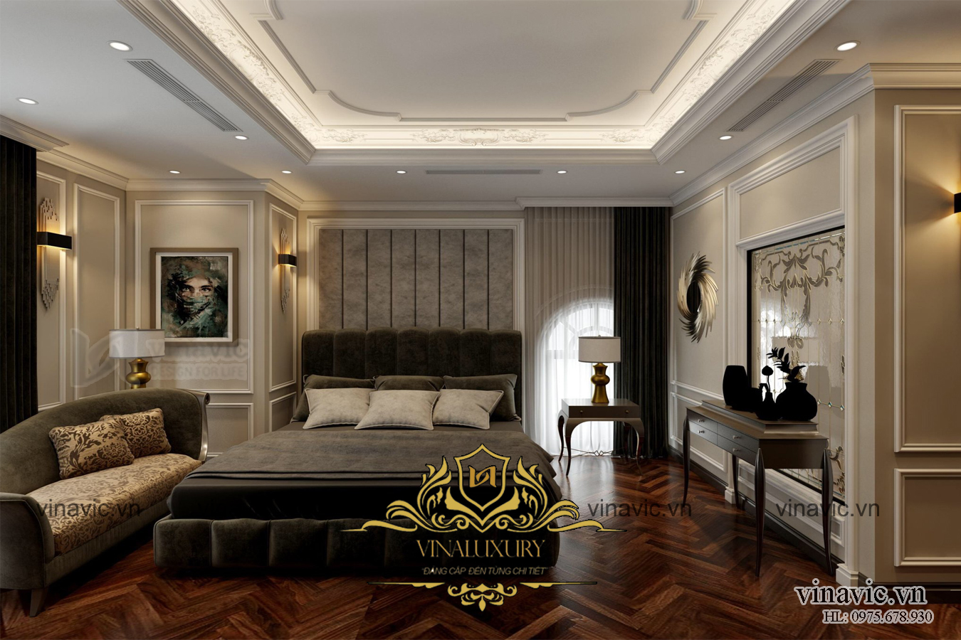 Nội thất cổ điển cho căn biệt thự lộng lẫy ở Hải Dương NT2013