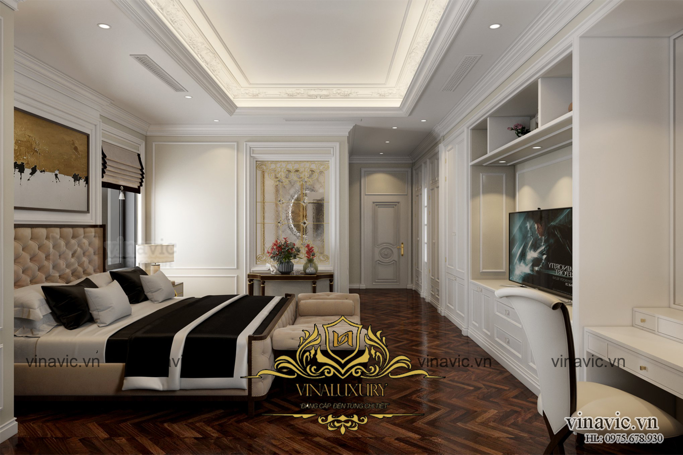 Nội thất cổ điển cho căn biệt thự lộng lẫy ở Hải Dương NT2013