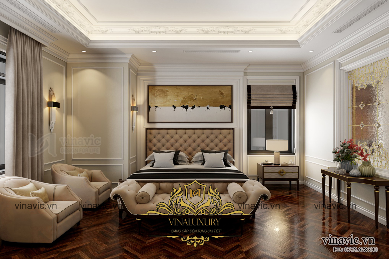 Nội thất cổ điển cho căn biệt thự lộng lẫy ở Hải Dương NT2013