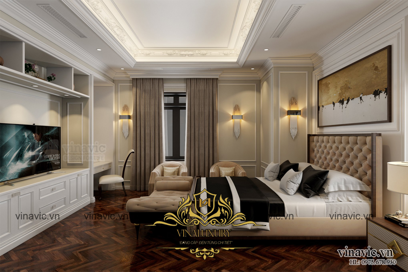 Nội thất cổ điển cho căn biệt thự lộng lẫy ở Hải Dương NT2013