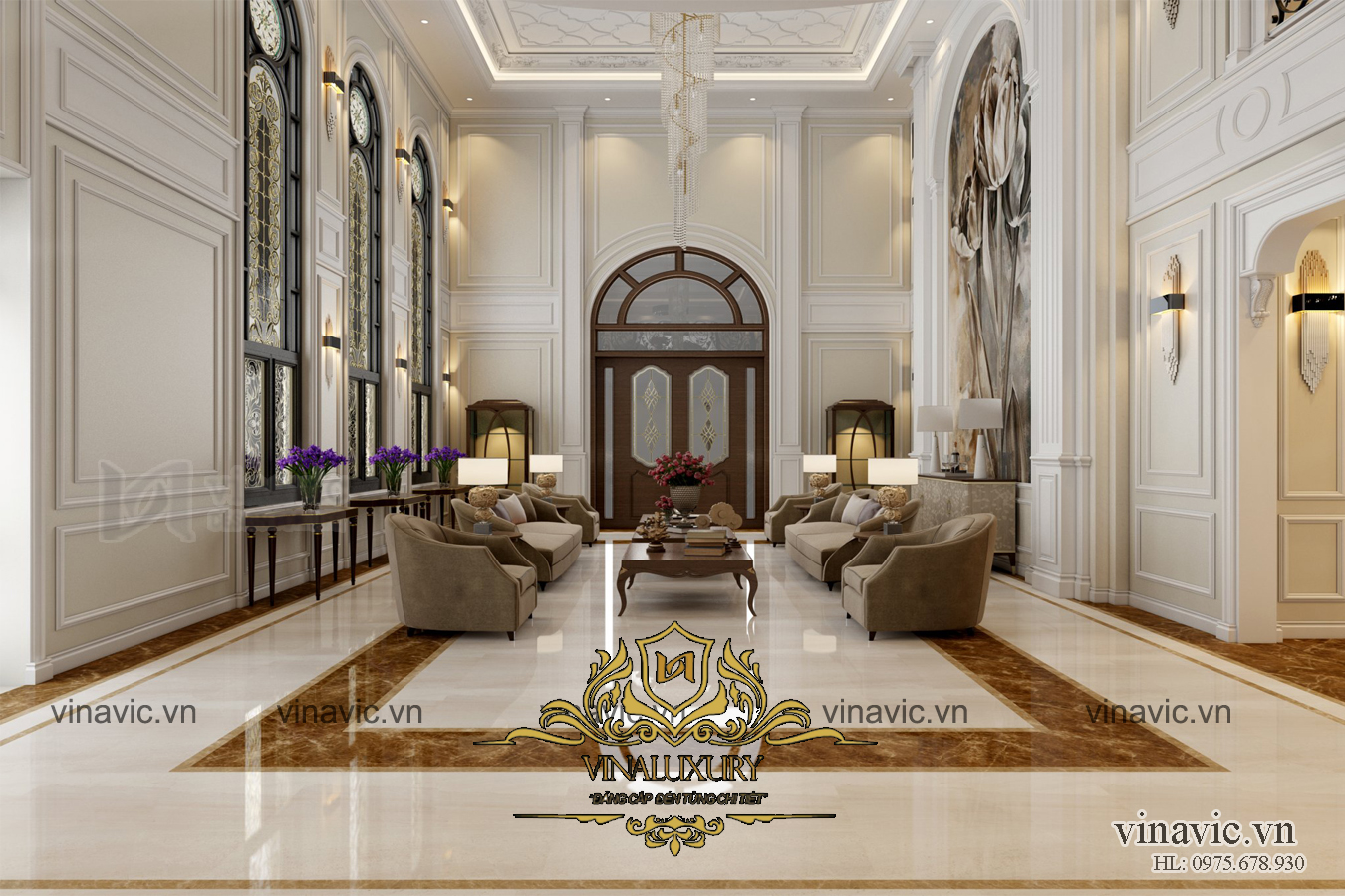 Nội thất cổ điển cho căn biệt thự lộng lẫy ở Hải Dương NT2013