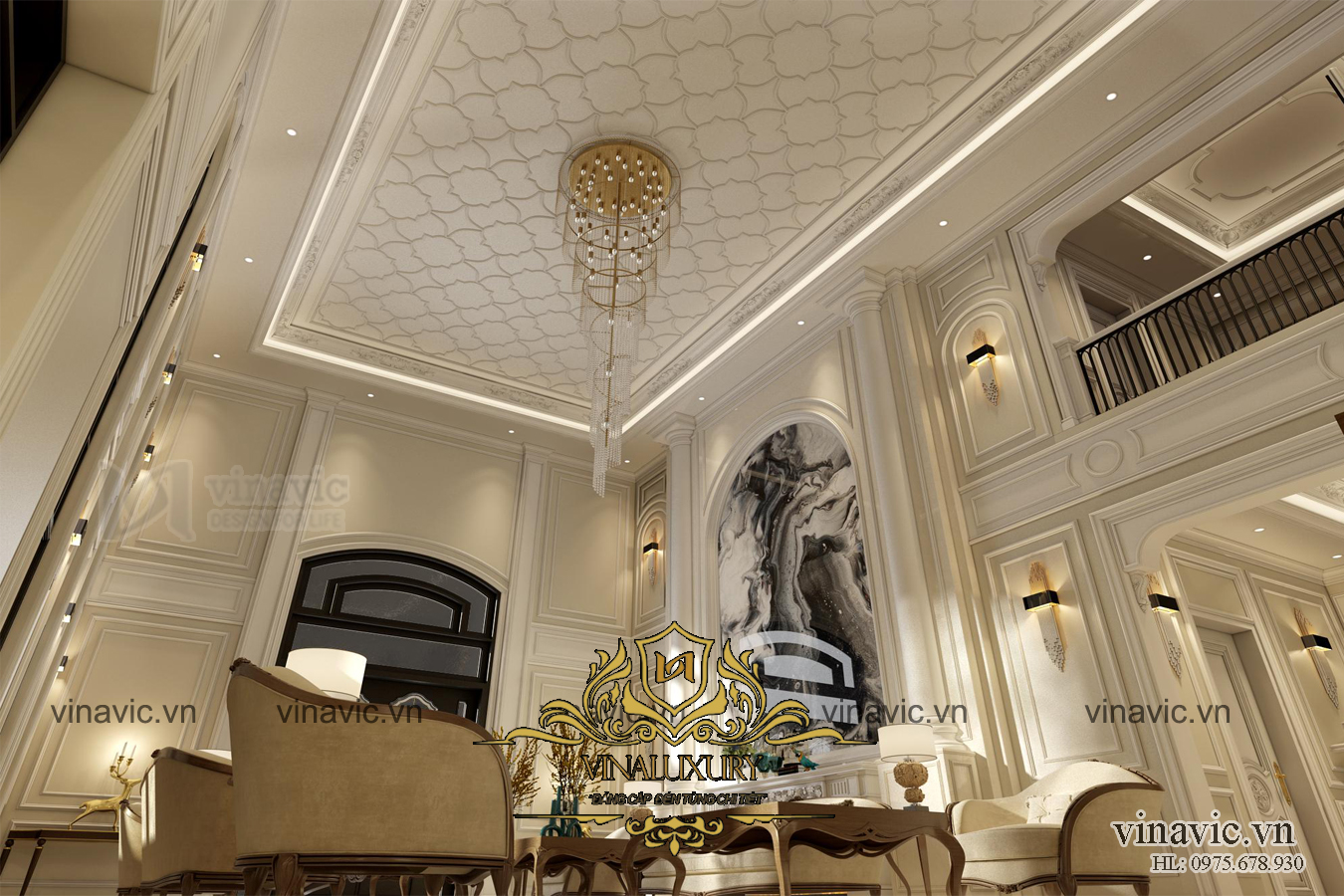 Nội thất cổ điển cho căn biệt thự lộng lẫy ở Hải Dương NT2013