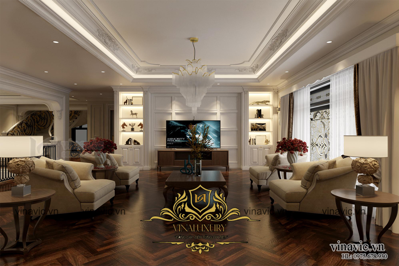 Nội thất cổ điển cho căn biệt thự lộng lẫy ở Hải Dương NT2013