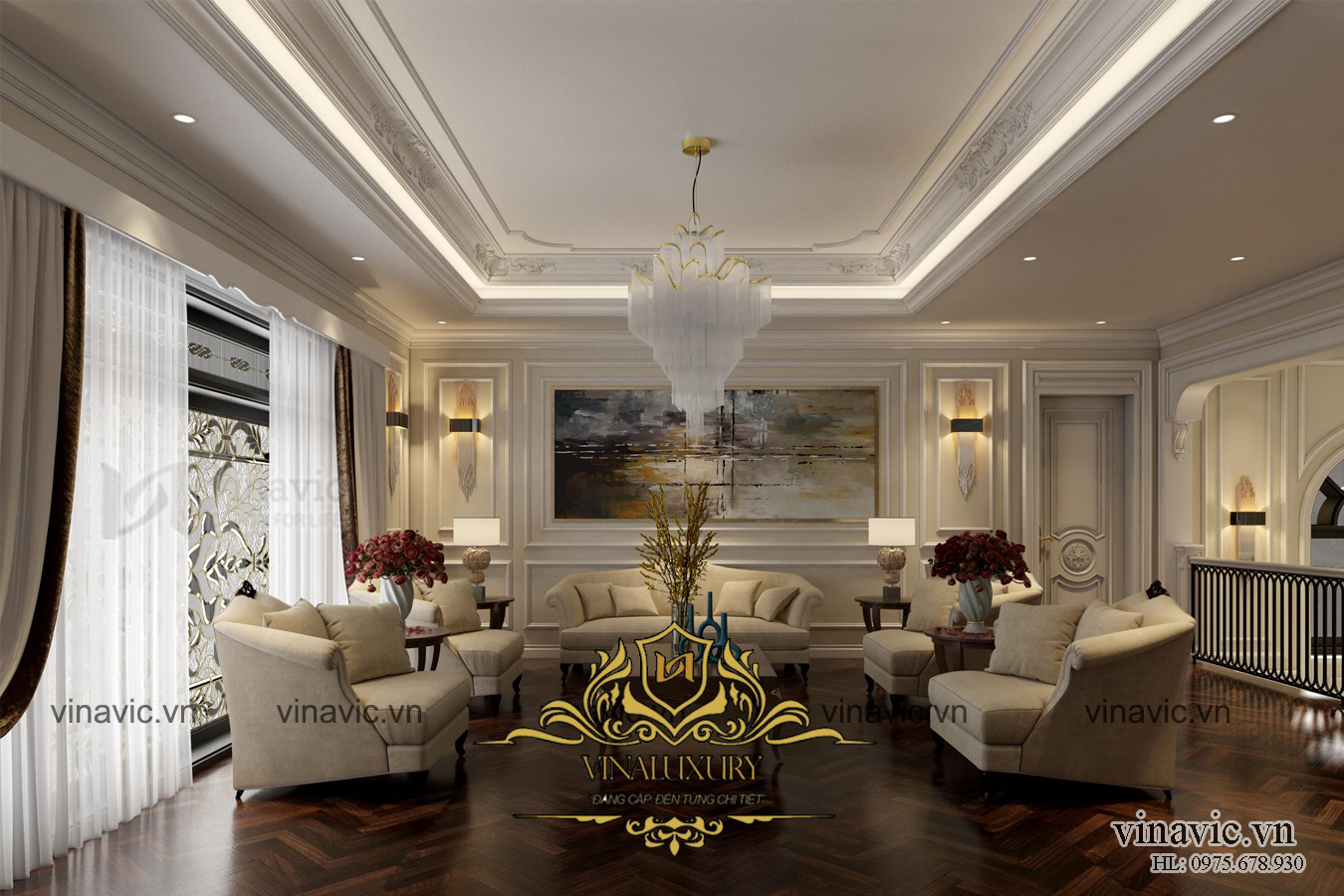 Nội thất cổ điển cho căn biệt thự lộng lẫy ở Hải Dương NT2013