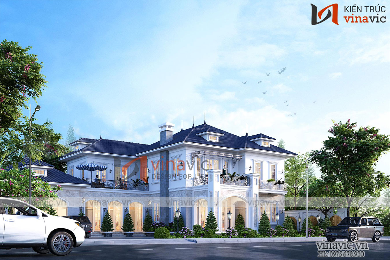 Mẫu nhà đẹp 2 tầng phong cách tân cổ điển BT2007