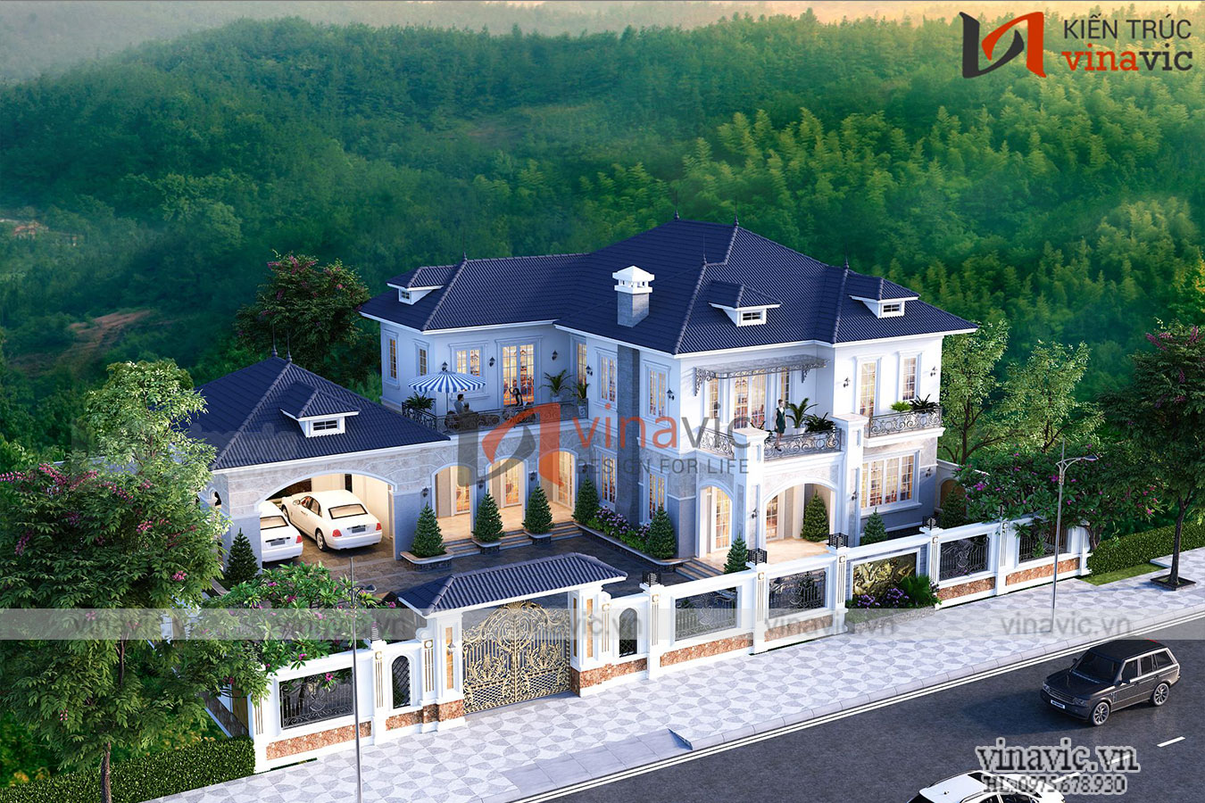 View khác Mẫu nhà đẹp 2 tầng phong cách tân cổ điển BT2007