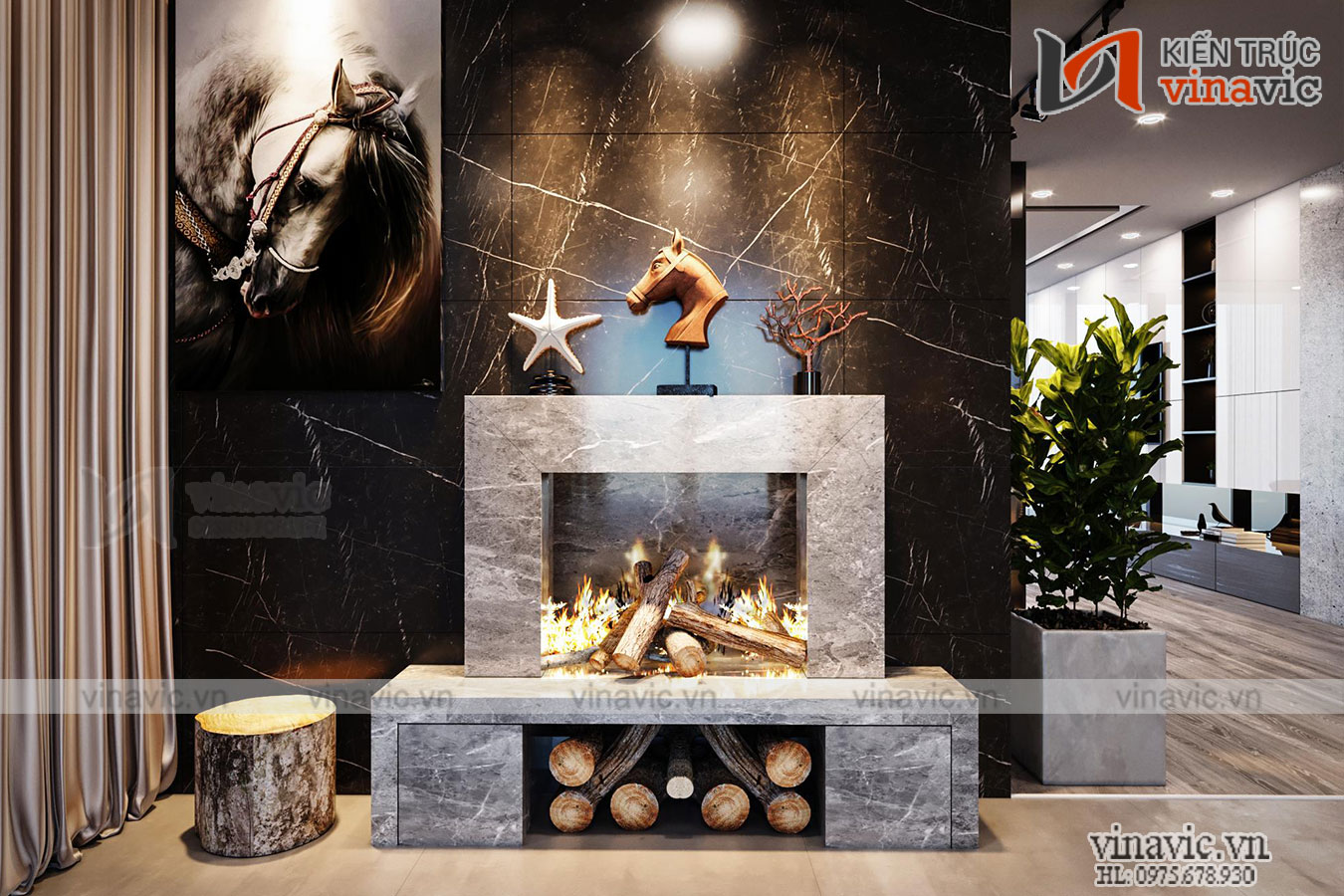 Trang trí Biệt thự 2 tầng hiện đại 500m2 có hồ cá koi ở Mộc Châu- Sơn La BT2008