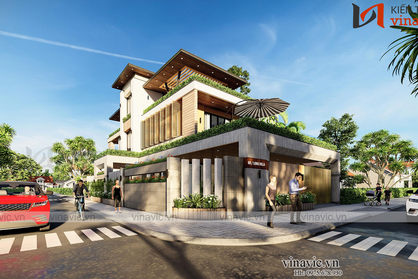 Thiết kế nhà hiện đại 3 tầng 170m2/sàn ở Quảng Bình BT2009