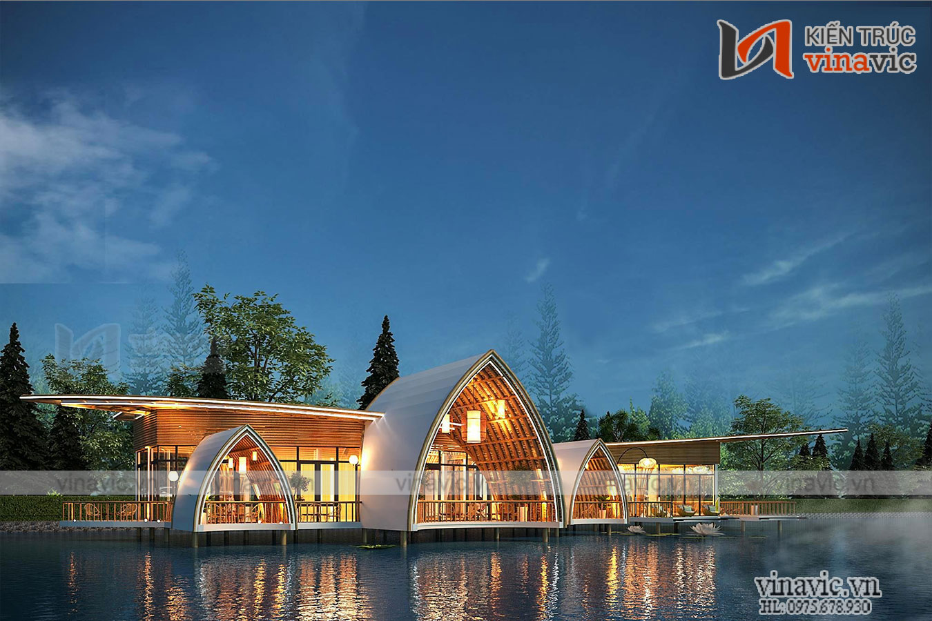 Thiết kế nhà hàng+ cafe + Sân Tập Golf  Dự Án SunSet ở Hòa Bình