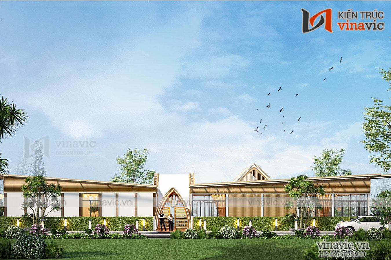 Thiết kế nhà hàng+ cafe + Sân Tập Golf  Dự Án SunSet ở Hòa Bình