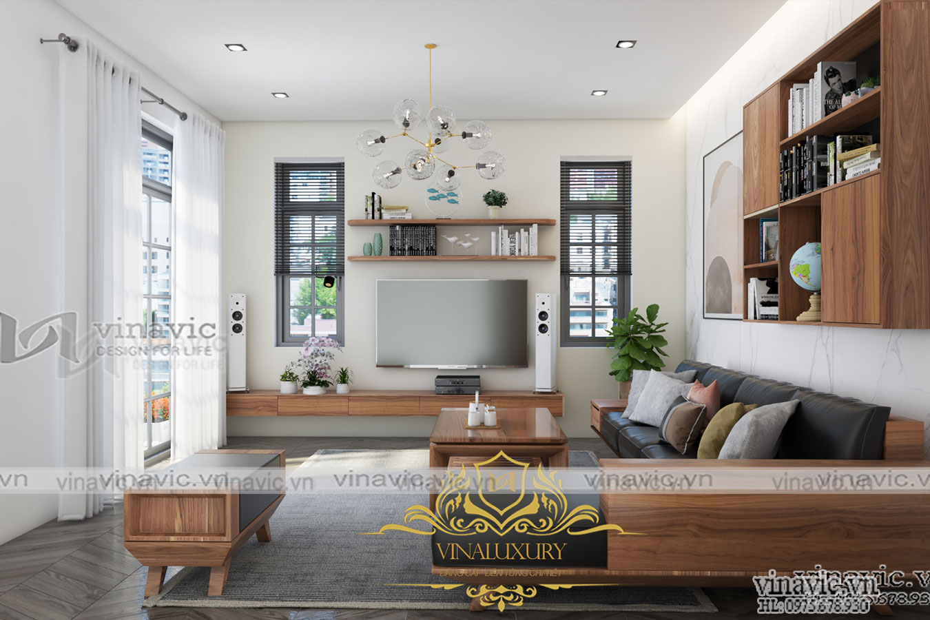 Nội thất biệt thự hiện đại cho anh Tịnh- Bình Phước NT2015