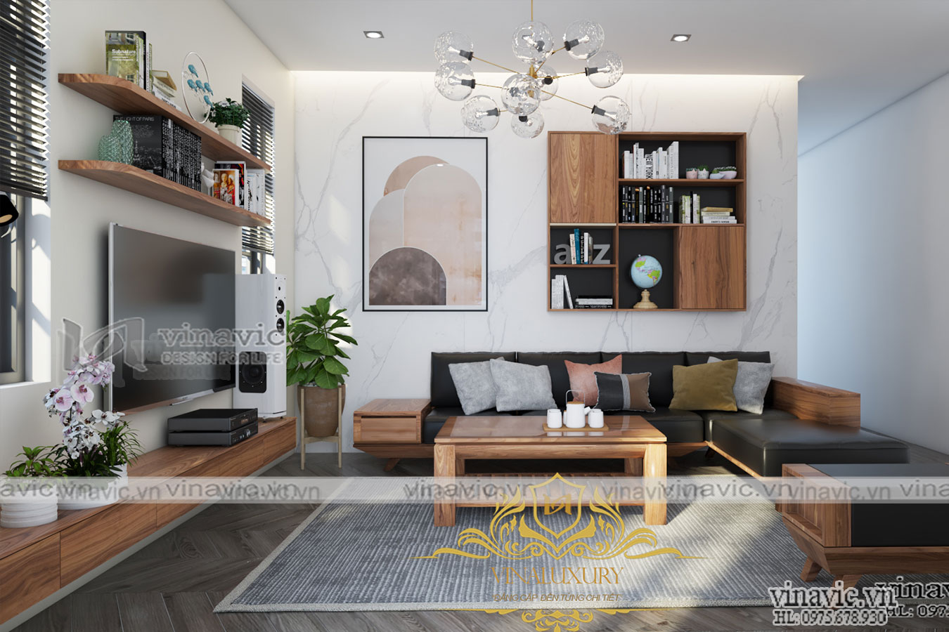 Nội thất biệt thự hiện đại cho anh Tịnh- Bình Phước NT2015